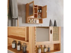 Badspiegelschrank bambu 56x13x58 liora