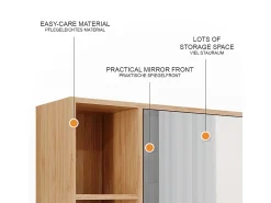 Badspiegelschrank bambu 54x20x44.5 lucie