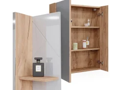 Badspiegelschrank branco alto brilho 80x17.2x75 irma