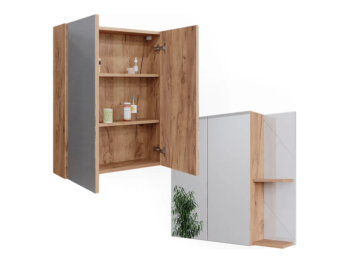 Badspiegelschrank branco alto brilho 80x17.2x75 irma