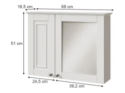 Badspiegelschrank branco 68x16.5x51 vanity