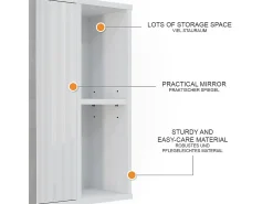 Badspiegelschrank branco 60x20x60 leano