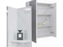 Badspiegelschrank branco/branco brilhante 80x17.2x75 irma