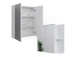 Badspiegelschrank branco/branco brilhante 80x17.2x75 irma