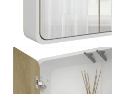Badspiegelschrank branco/carvalho 60x12x60 arla