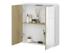 Badspiegelschrank branco/carvalho 60x12x60 arla