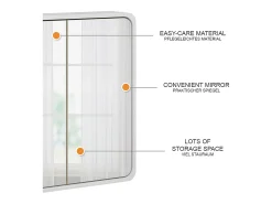 Badspiegelschrank branco/carvalho 60x12x60 arla