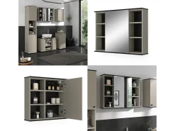 Badspiegelschrank cinzento-bege 80x17.4x60 joli