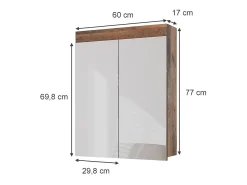 Badspiegelschrank estilo antigo 60x17x77 luna