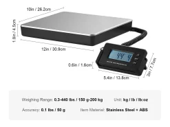 Balança de Envio Digital SucceBuy 200 kg x 50 g, para Bagagem Casa Correios Alimentação CC/CD