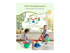 Balanço de Balancim SucceBuy, Capacidade de Carga de 24,9 kg por Assento, Equipamento de Jogo Exterior Saltitante, para 2 Crianças com 3 Anos ou Mais