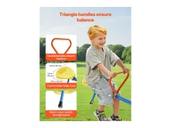 Balanço de Gangorra SucceBuy para Crianças, Capacidade 49,9 kg por Assento, Equipado com Alças Ergonômicas, Pés de Suporte de 4 Ramos, Rotação 360°