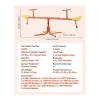 Balanço de Gangorra SucceBuy para Crianças, Capacidade 45,4 kg por Assento, Equipado com Alças Ergonômicas, Pés de Suporte de 4 Ramos, Rotação 360°