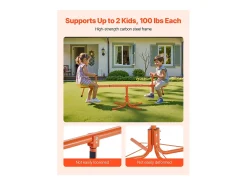 Balanço de Gangorra SucceBuy para Crianças, Capacidade 45,4 kg por Assento, Equipado com Alças Ergonômicas, Pés de Suporte de 4 Ramos, Rotação 360°