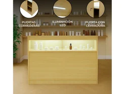 BalcÃ£o Comercial com Luz LED B1200 â€“ cor Maple
