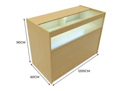 BalcÃ£o Comercial com Luz LED B1200 â€“ cor Maple