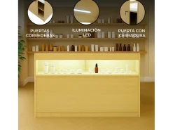 BalcÃ£o Comercial com Luz LED B1500 â€“ cor Maple