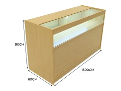BalcÃ£o Comercial com Luz LED B1500 â€“ cor Maple