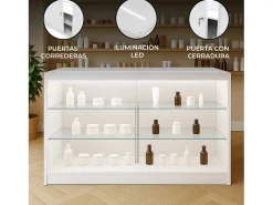 Balcão Comercial com Luz LED K1500 – Branco