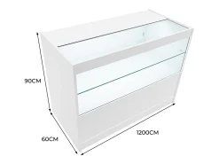 BalcÃ£o Comercial com Luz LED C1200 â€“ Branco