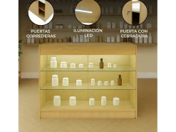 BalcÃ£o Comercial com Luz LED K1200 â€“ Cor Maple