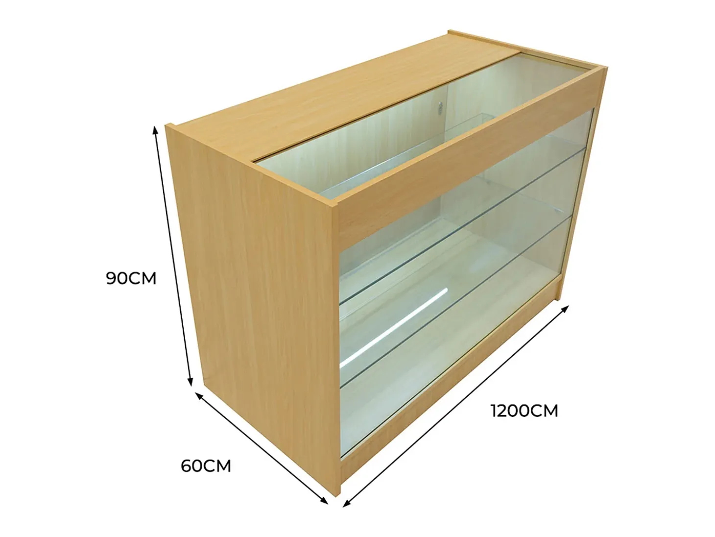 Balcão Comercial com Luz LED K1200 – Cor Maple