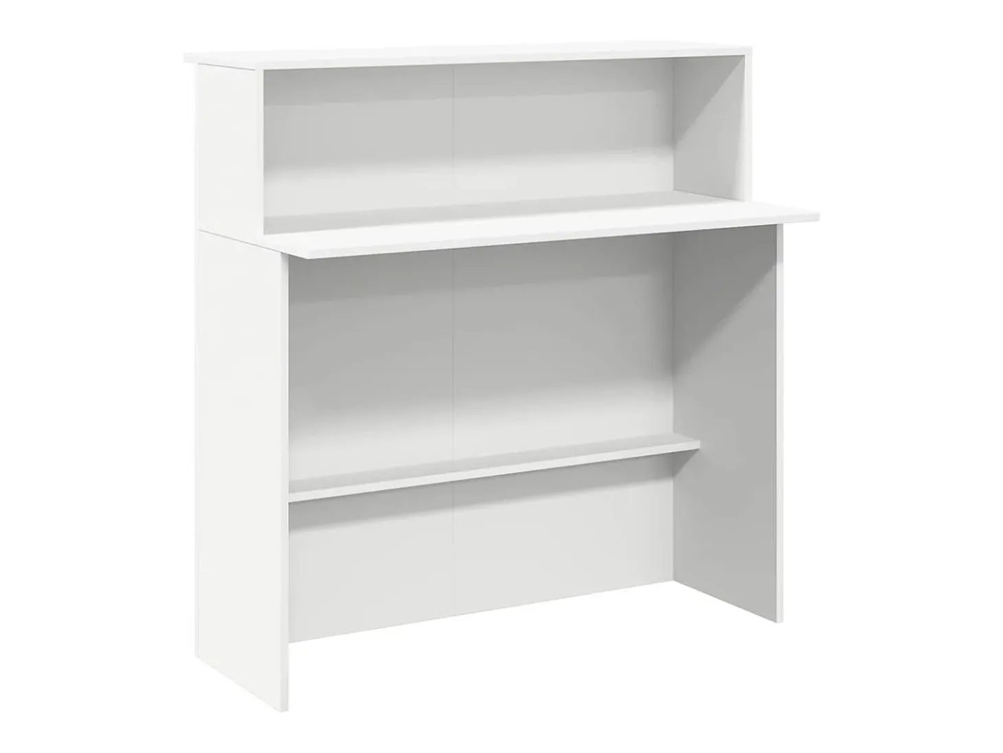 Balcão de recepção branco 100x50x103,5 cm madeira projetada