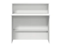 Balcão de recepção branco 100x50x103,5 cm madeira projetada