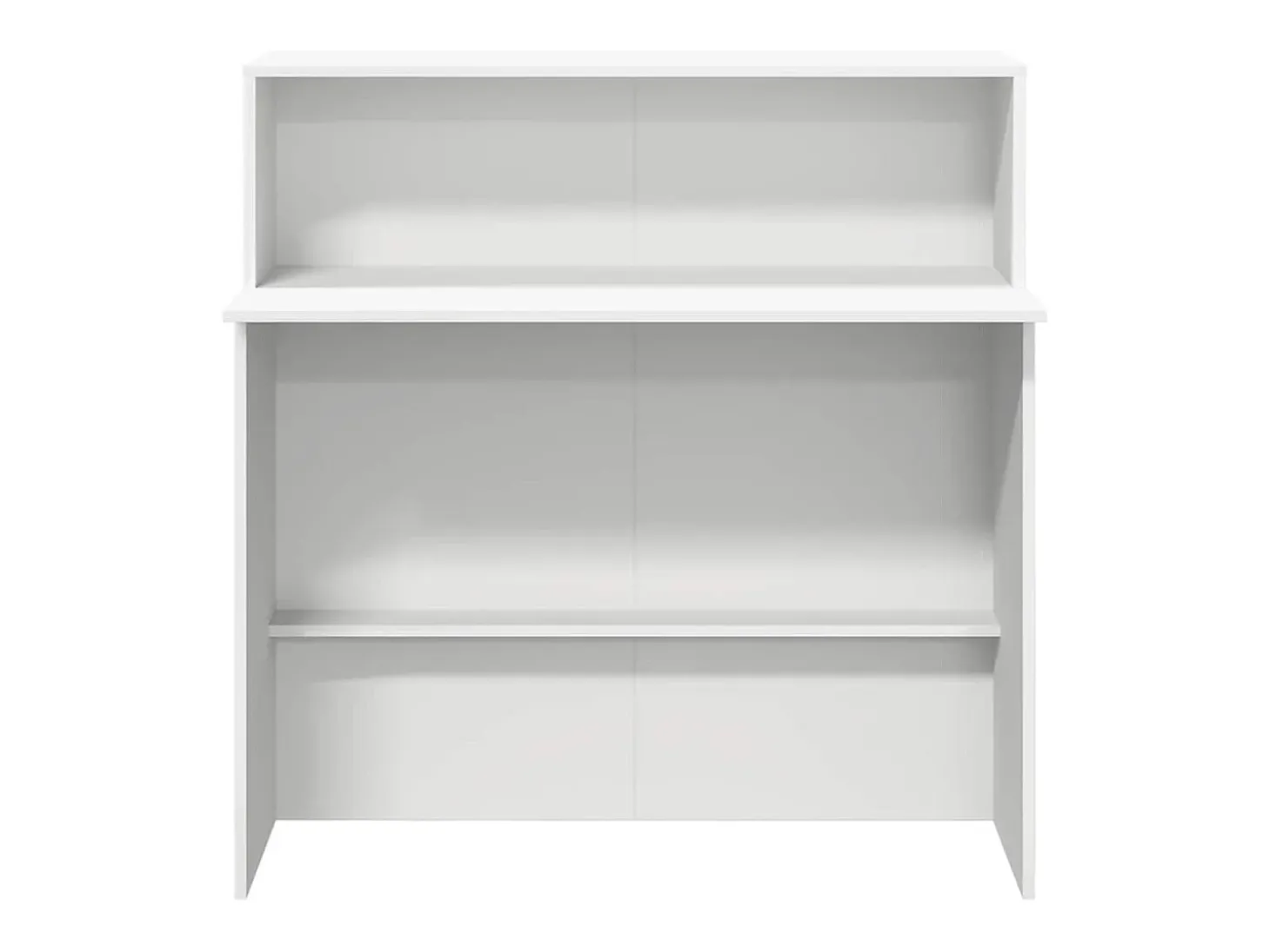 Balcão de recepção branco 100x50x103,5 cm madeira projetada
