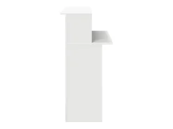 Balcão de recepção branco 100x50x103,5 cm madeira projetada