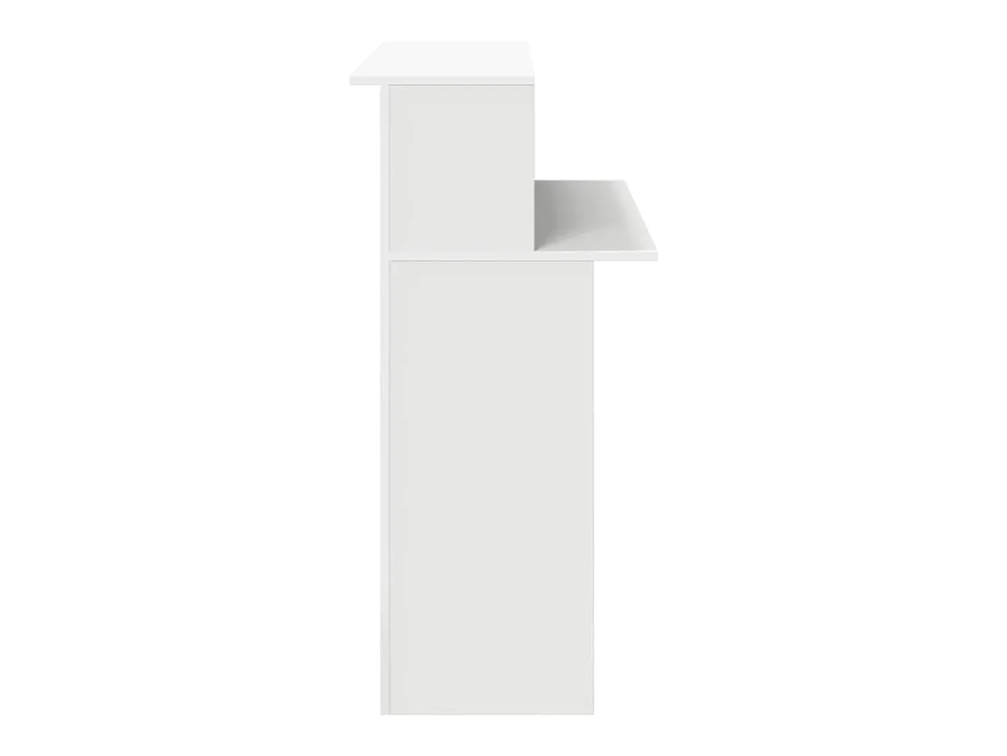 Balcão de recepção branco 100x50x103,5 cm madeira projetada