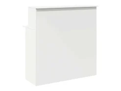 Balcão de recepção branco 100x50x103,5 cm madeira projetada