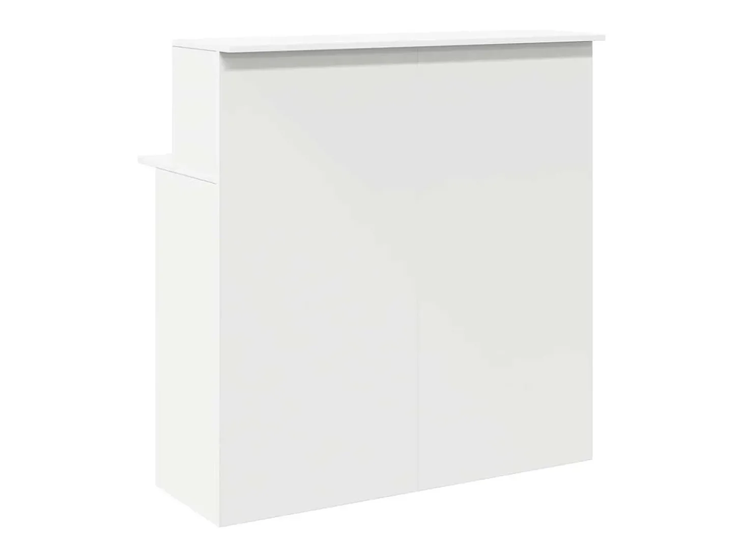 Balcão de recepção branco 100x50x103,5 cm madeira projetada