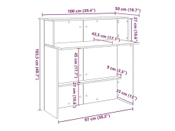 Balcão de recepção branco 100x50x103,5 cm madeira projetada