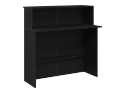 Balcão de recepção 100x50x103,5 cm derivados de madeira preto