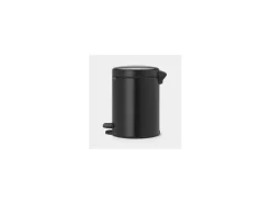 Balde de Lixo com Pedal Brabantia Newicon 5L Preto Fosco Anti-Odor Higiênico
