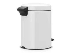 Balde de Lixo com Pedal New Icon 3L Branco Brabantia - Fecho Suave e Anti-Odor