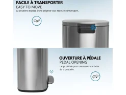 Balde de lixo de cozinha com pedal 50L ADMIRAL