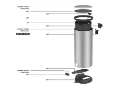 Balde de lixo de cozinha com pedal 30L FOREST