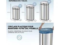 Balde de lixo de cozinha automático 68L MAJESTIC