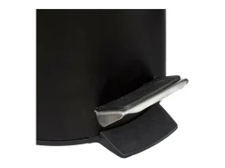 Balde de Pedal 3L em Metal Preto e Bambu "Natureo" - Casa de Banho