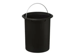 Balde do Banheiro em Metal Verde Cáqui 3L com Tampa de Bambu