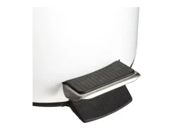 Balde do Lixo com Pedal 3L em Bambu e Metal Branco Natureo - Design Escandinavo - Higiene e Elegância