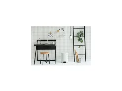 Balde do Lixo com Pedal Newicon 12L Branco com Tampa Silenciosa e Anti-Odor