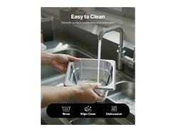 Balde Gastronorm SucceBuy GN 1/6, Recipiente de Restauração de Aço Inoxidável 6PCs 1,7 L, Balde Inox Alimentar Profundidade 10 cm, Antiaderente