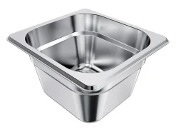 Balde Gastronorm SucceBuy GN 1/6, Recipiente de Restauração de Aço Inoxidável 6PCs 1,7 L, Balde Inox Alimentar Profundidade 10 cm, Antiaderente