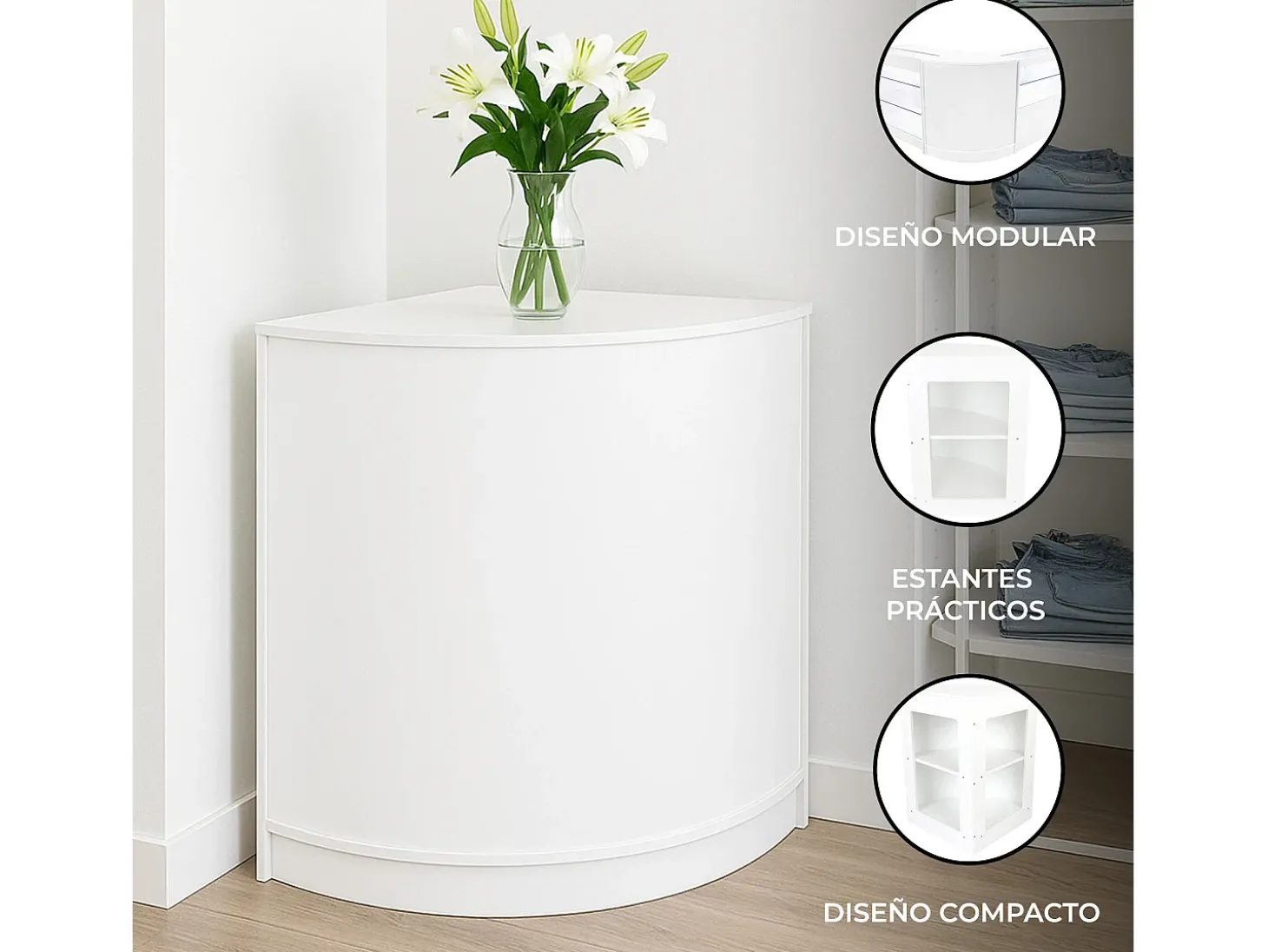 Balção Comercial de Canto CM60 – Branco