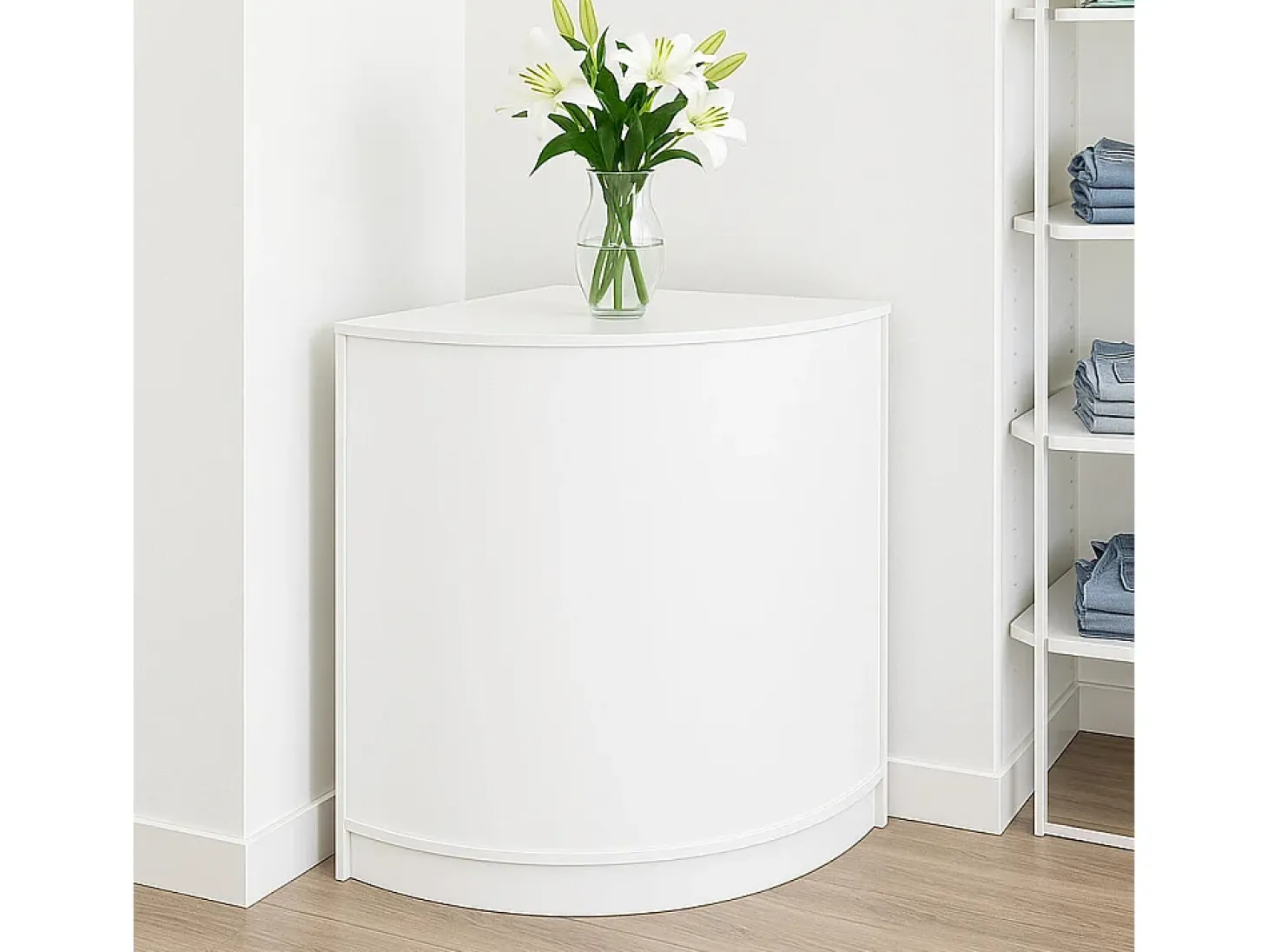 Balção Comercial de Canto CM60 – Branco