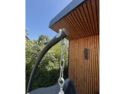 Baloiço de jardim em aço com almofadas