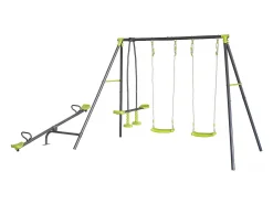 Baloiço metálico para parques infantis "Basile" - 4 aparelhos - Verde